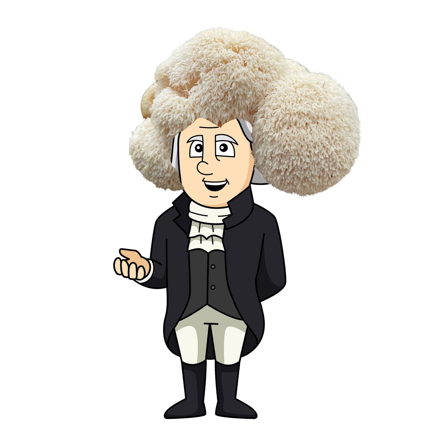 George Mushington is a lion's mane mushroom grow kit from Fungi Friends. You can grow out his hair!