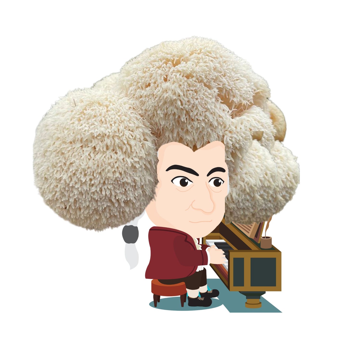 Muzhart the Composter is an at home lion's mane mushroom grow kit from Fungi Friends. You can grow out his hair and cook it after!